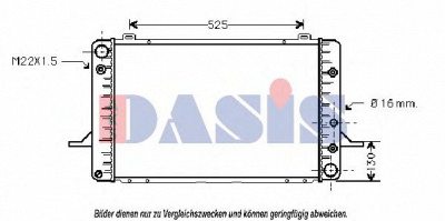 AKS DASIS 090760n -  Радиатор, охлаждение двигателя